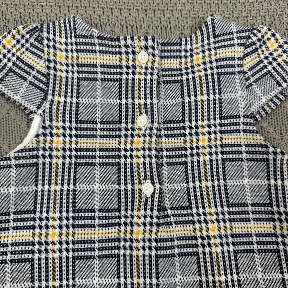 Janie and Jack Plaid Kids Dress with Ruffle Detail & Capped Sleeves ~ 3 - Picture 10 of 12